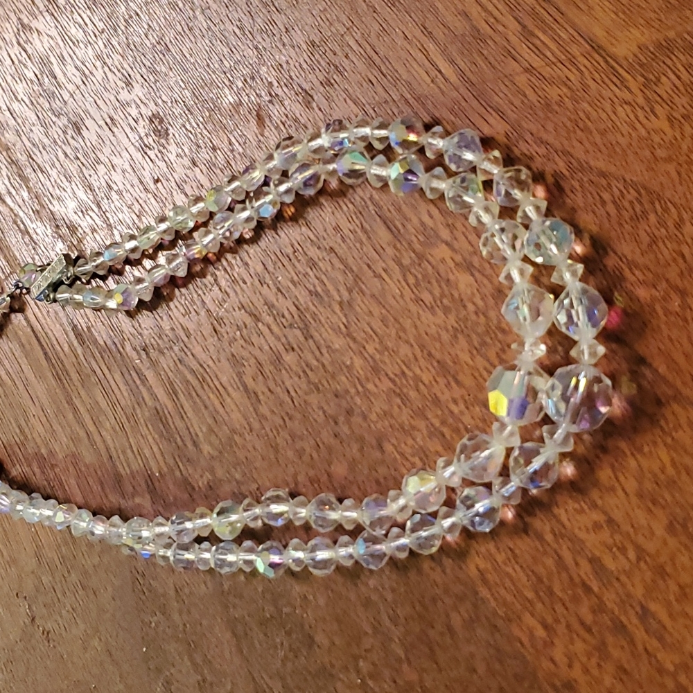 Vintage Aurora Borelous Double Strand Necklace